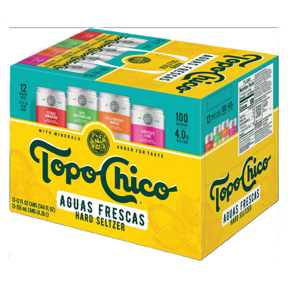 Topo Chico Aguas Frescas Variety Pack  12pk 12oz 4% ABV