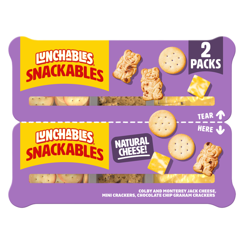Lunchables Snackables Colby & Monterey Jack Cheese with Mini Crackers and Graham Crackers - 2ct