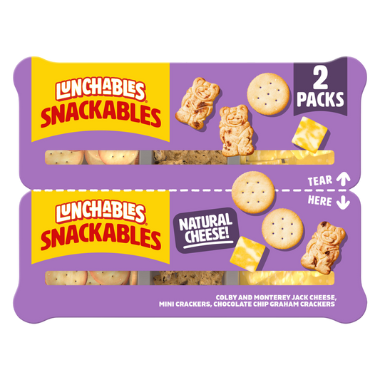 Lunchables Snackables Colby & Monterey Jack Cheese with Mini Crackers and Graham Crackers - 2ct
