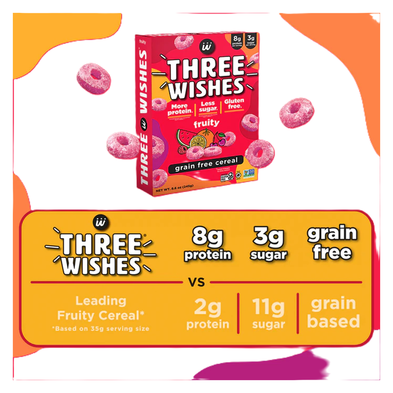 Three Wishes Grain Free Cereal Fruity 8.6oz