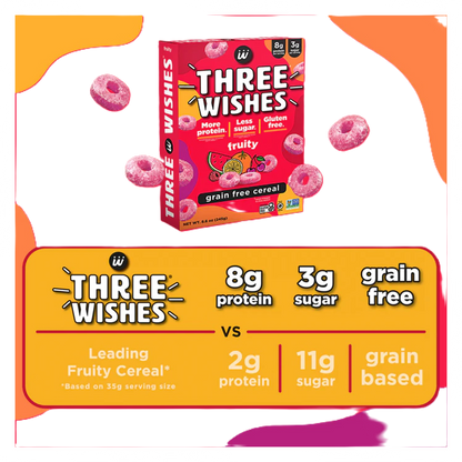 Three Wishes Grain Free Cereal Fruity 8.6oz