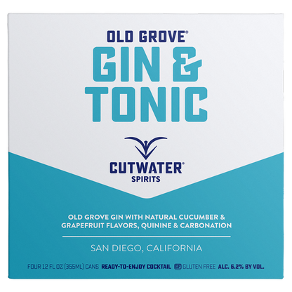 Cutwater Gin & Tonic 4pk 12oz Can 6.2% ABV