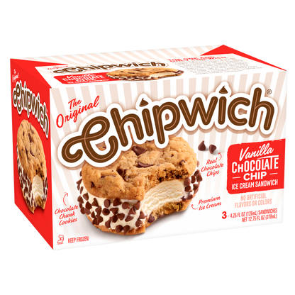 Chipwich Original Vanilla Chocolate Chip 3ct