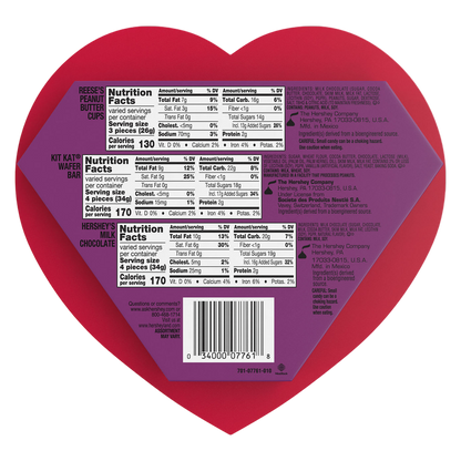 HERSHEY’S, KIT KAT®, REESE’S Assortment Heart Box, 6.4oz