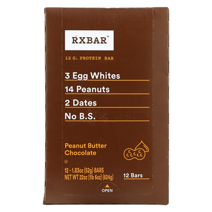 RXBAR Protein Bar, Peanut Butter Chocolate 12 CT
