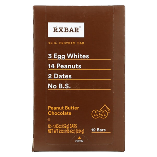 RXBAR Protein Bar, Peanut Butter Chocolate 12 CT