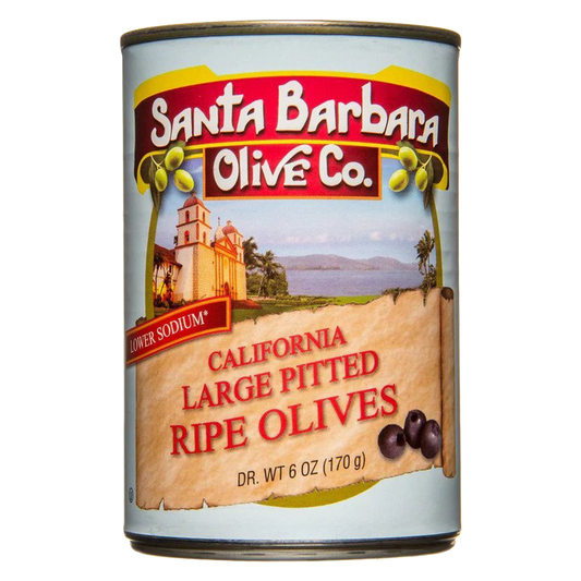Santa Barbara Black Pitted Olives 6oz