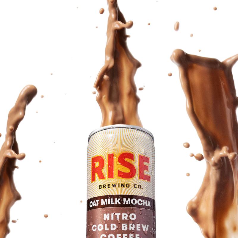 RISE Brewing Co. Oat Milk Mocha Nitro Cold Brew Latte 7oz Can