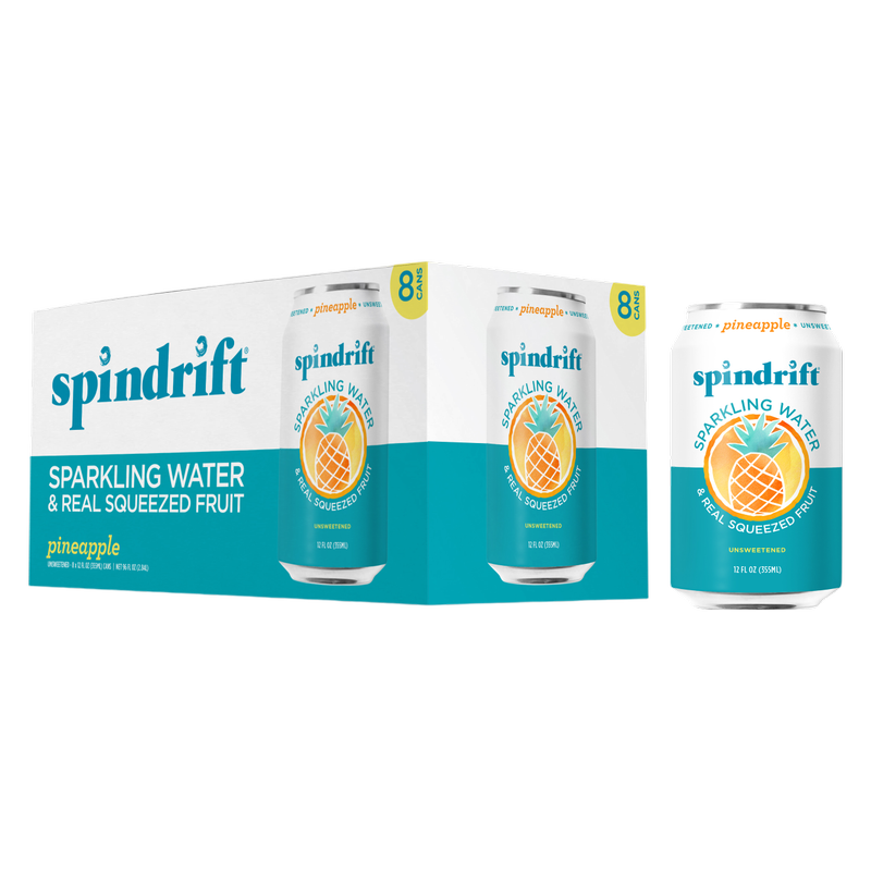 Spindrift Pineapple Sparkling Water 8pk 12oz can