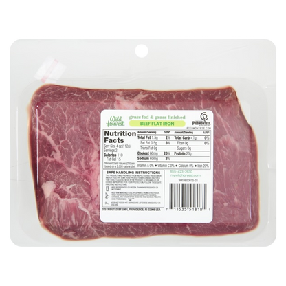 Grass Fed Flat Iron Steak (Frozen) - 8oz