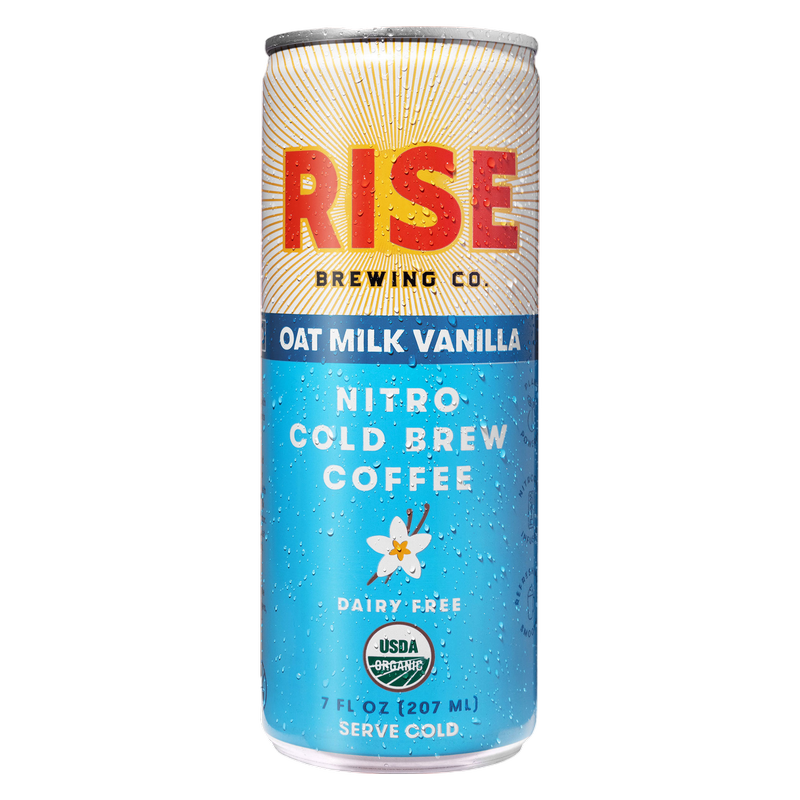 RISE Brewing Co. Oat Milk Vanilla Nitro Cold Brew Latte 7oz Can