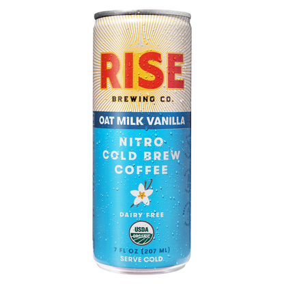 RISE Brewing Co. Oat Milk Vanilla Nitro Cold Brew Latte 7oz Can