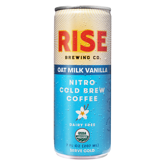 RISE Brewing Co. Oat Milk Vanilla Nitro Cold Brew Latte 7oz Can
