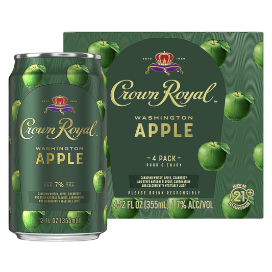 Crown Royal Washington Apple Canadian Whisky Cocktail 4pk 12oz can 7% ABV