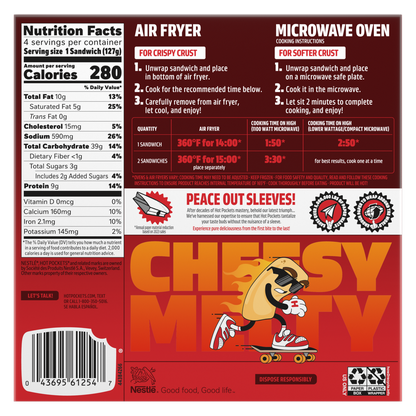 Hot Pockets Ham & Cheddar 4ct