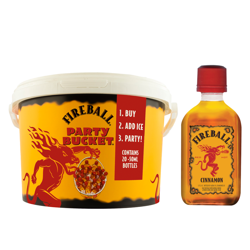 Fireball Party Bucket Malt Based 20pk 50ml (33 Proof)