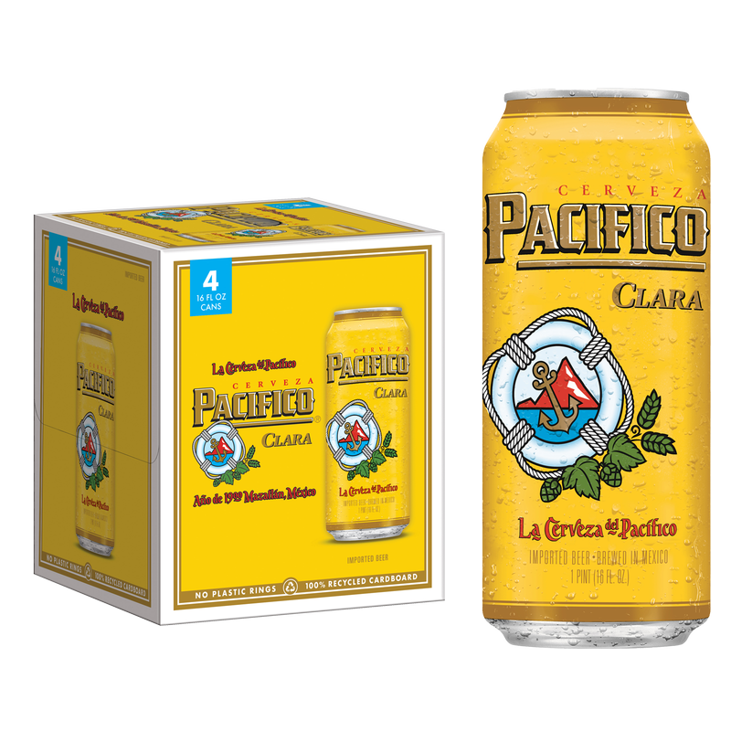 Pacifico  4pk 16oz Can 4.4% ABV
