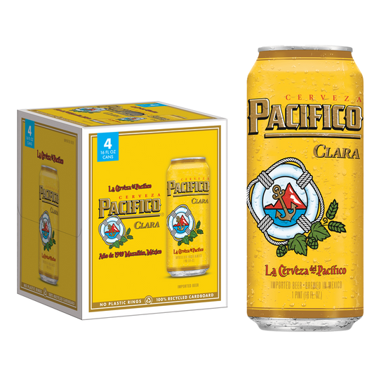 Pacifico  4pk 16oz Can 4.4% ABV