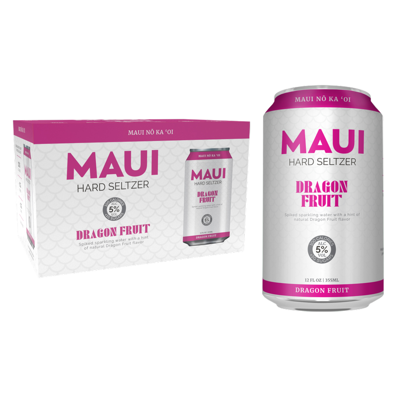 Maui Brewing Hard Seltzer Dragon Fruit 6pk 12oz Can