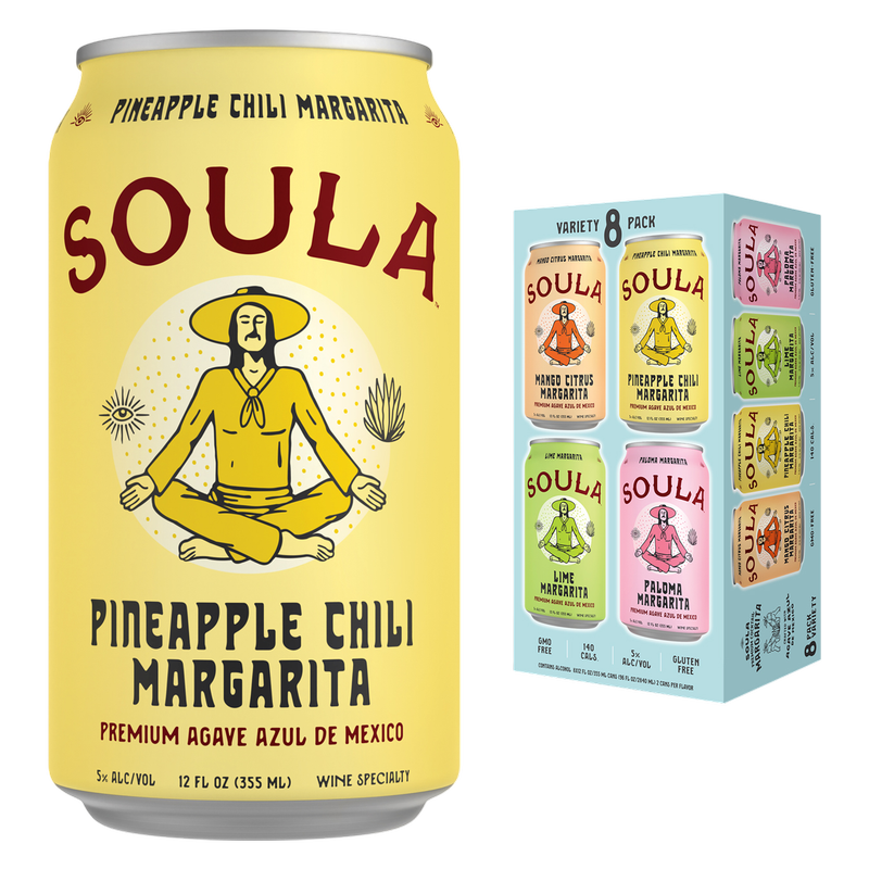 Soula Cocktails Margarita Variety 12oz Cans 8pk