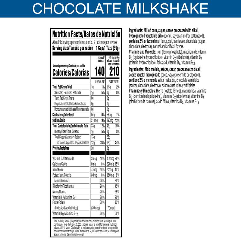 Kellogg's Frosted Flakes Chocolate Milkshake Cereal, 12.2oz