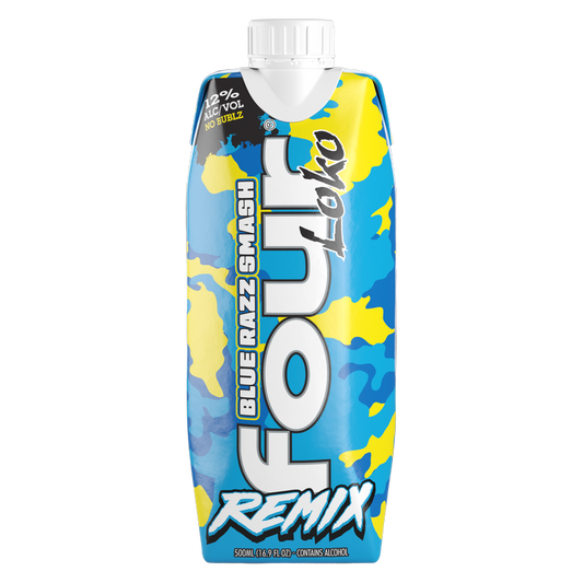 Four Loko Remix Blue Razz Smash Tetra 500ml