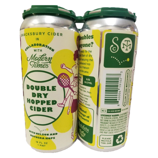 Shacksbury X Modern Times Collaboration Doubles Cider 4pk 16oz Cans