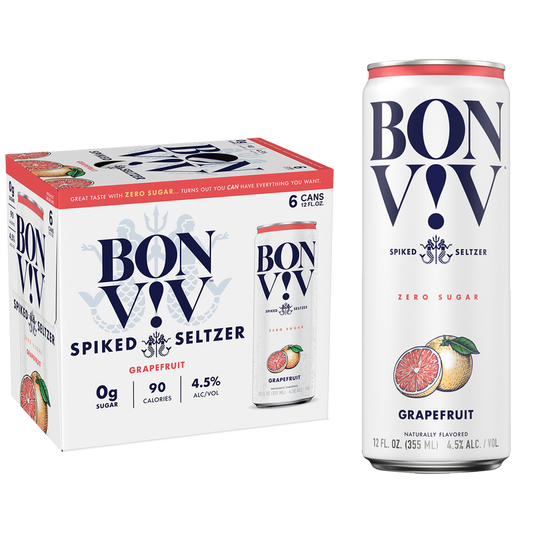 BON VIV Spiked Seltzer Grapefruit 6pk 12oz Can 4.5% ABV