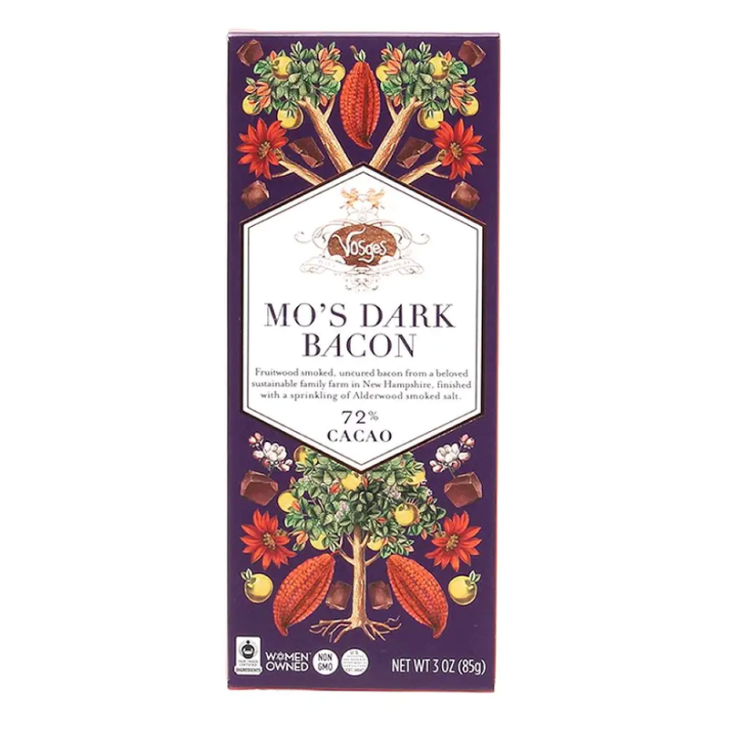Vosges Haut-Chocolat Mo's Dark Bacon Chocolate Bar, 3 oz