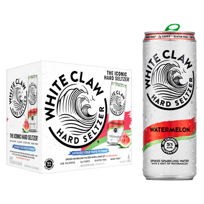 White Claw Hard Seltzer Watermelon 6pk 12oz Can 5.0% ABV