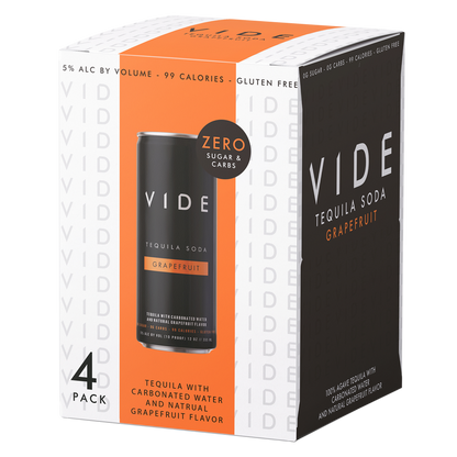 VIDE Grapefruit Tequila Soda 4pk 12oz Can 5% ABV