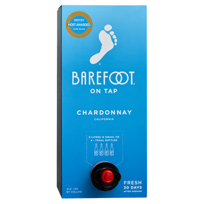 Barefoot On Tap Chardonnay 3 Liter Box