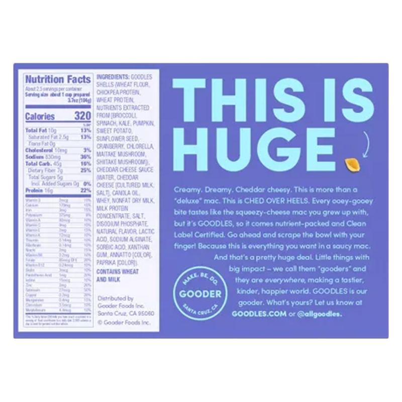 Goodles Deluxe Mac & Cheese Ched Over Heels, 9oz.