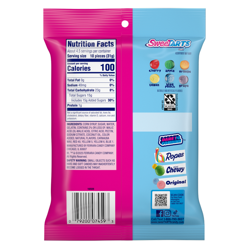 SweeTARTS Gummies Fruity Splitz Candy, 5 oz