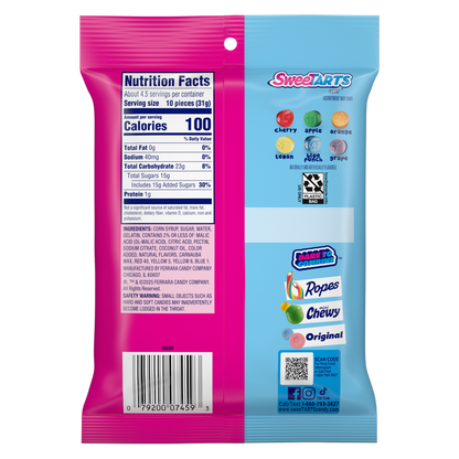 SweeTARTS Gummies Fruity Splitz Candy, 5 oz