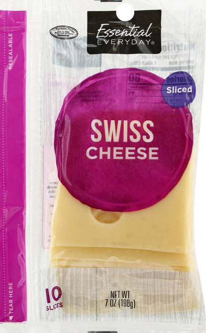 Essential Everyday Sliced Swiss Cheese 7oz