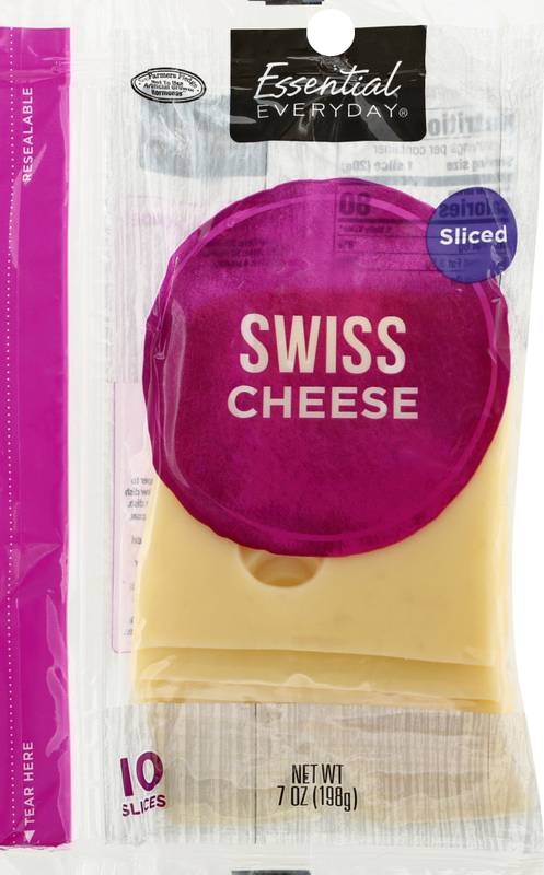 Essential Everyday Sliced Swiss Cheese 7oz