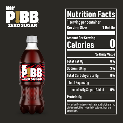 Mr Pibb Zero Sugar 20oz Btl