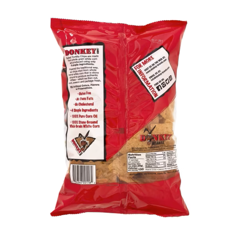 Donkey Tortilla Chips - Salted, 11oz