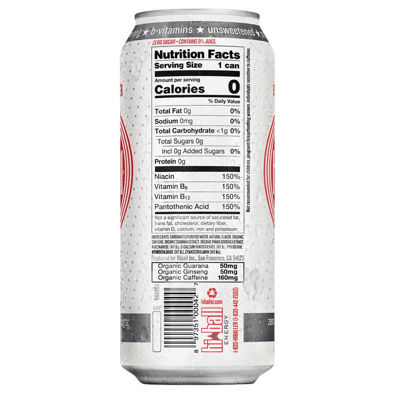 Hiball Grapefruit Sparkling Energy Water 16oz Can