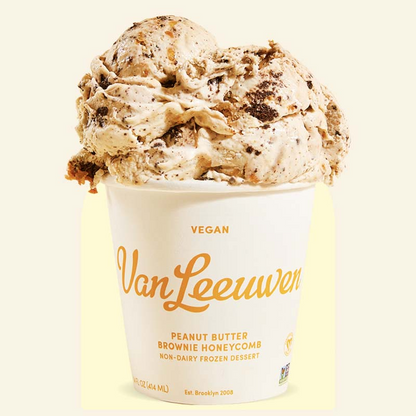 Van Leeuwen Vegan Peanut Butter Brownie Honeycomb Ice Cream 14oz