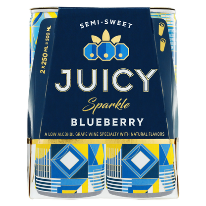 Juicy Sparkle Blueberry Sparkling Wine 2pk 250ml