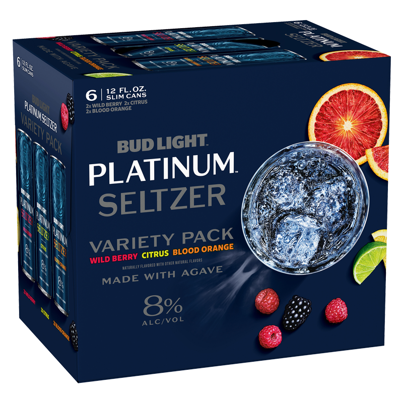 Bud Light Platinum Hard Seltzer Variety Pack 6pk 12oz Slim Cans 8% ABV