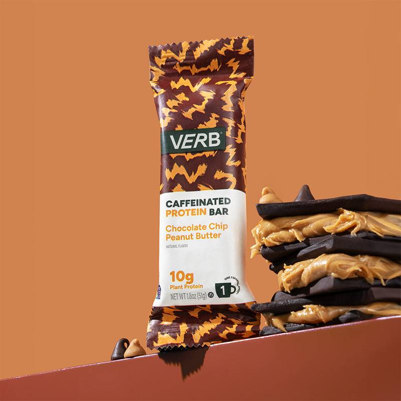 Verb Caffeinated Energy Bar, Chocolate Chip Peanut Butter, 1.8oz