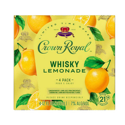 Crown Royal Whisky Lemonade Cocktail 4pk 12oz 7% ABV