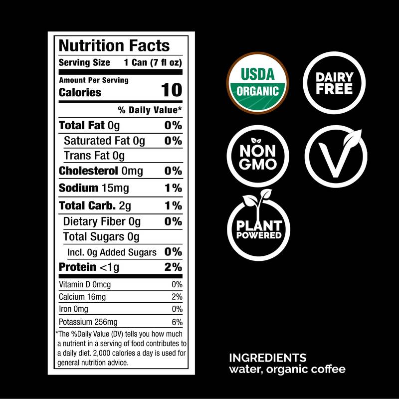 RISE Brewing Co. Original Black Nitro Cold Brew Coffee 7oz Can