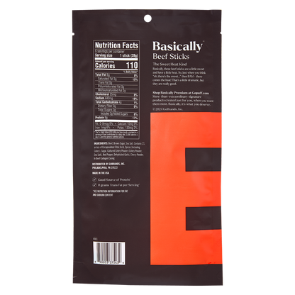Basically Premium Sweet Heat Beef Sticks, 6ct