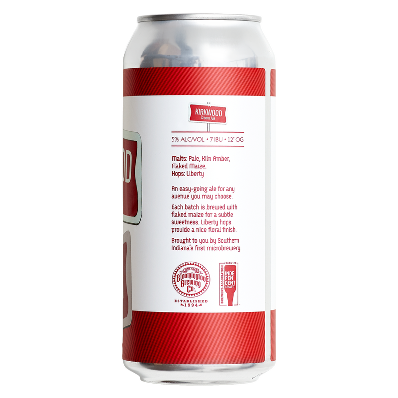 Bloomington Brewing Co. Kirkwood Cream Ale 4pk 16oz Can 5.0% ABV