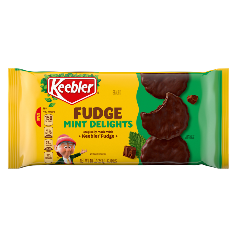 Keebler Fudge Mint Delights, Mint Cookies Dunked in Keebler Fudge, 10 oz
