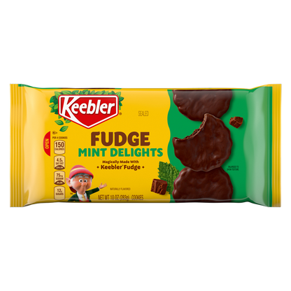 Keebler Fudge Mint Delights, Mint Cookies Dunked in Keebler Fudge, 10 oz